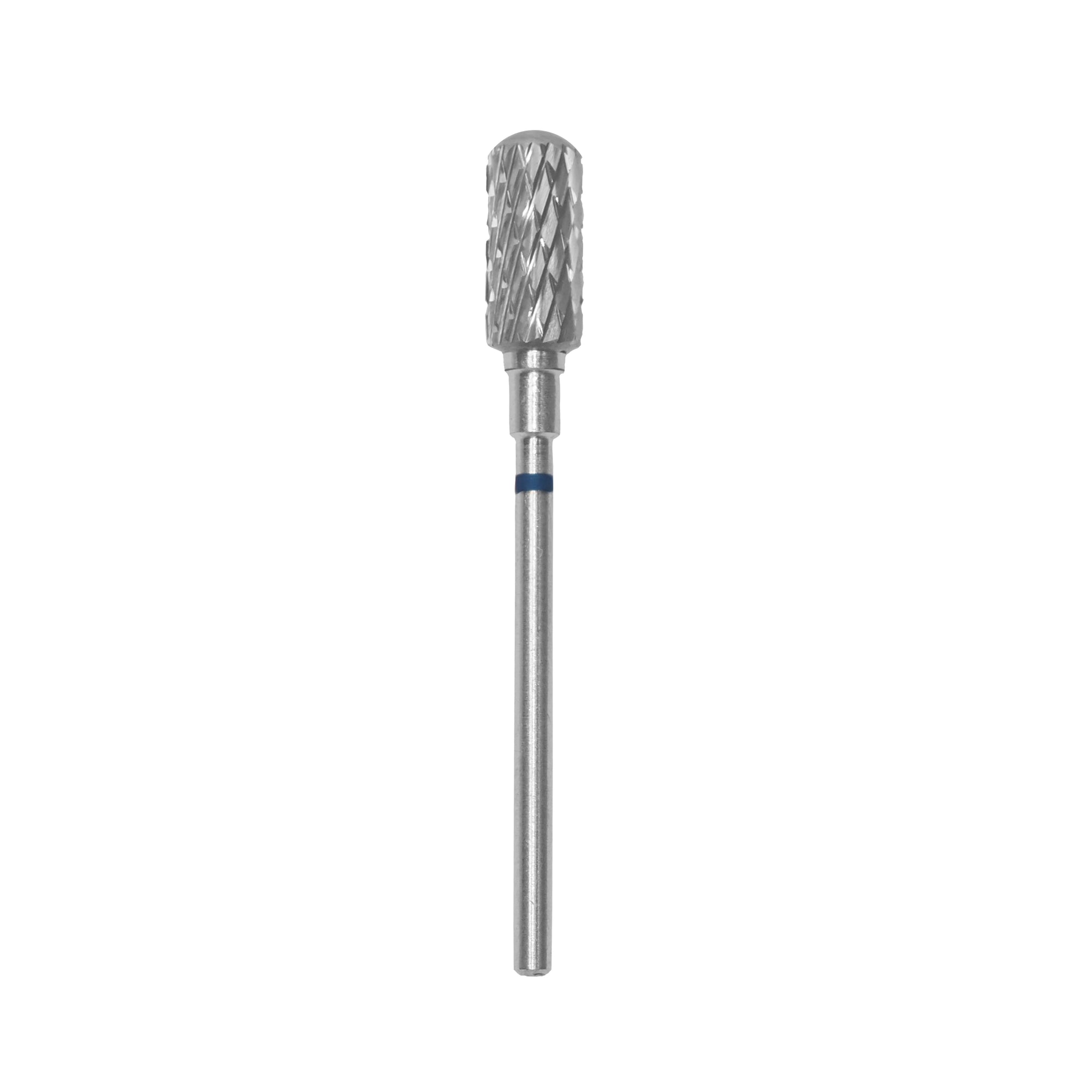 Staleks Carbide nail drill bit safe rounded cylinder blue EXPERT head diameter 6 mm/ working part 14 mm