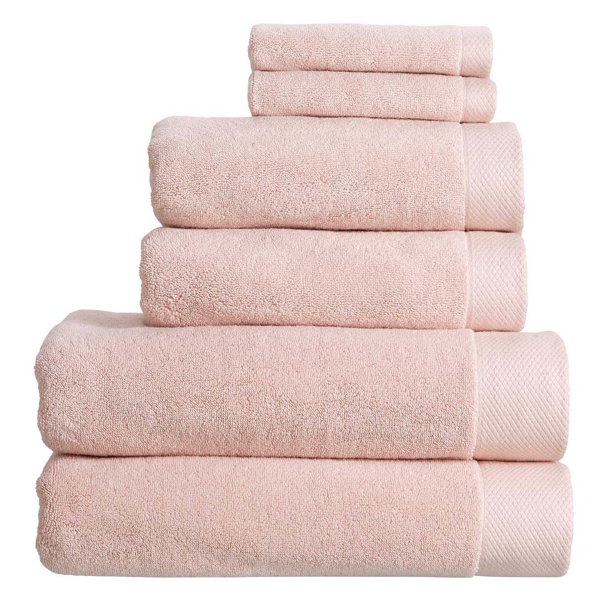 Pink and grey online towel set