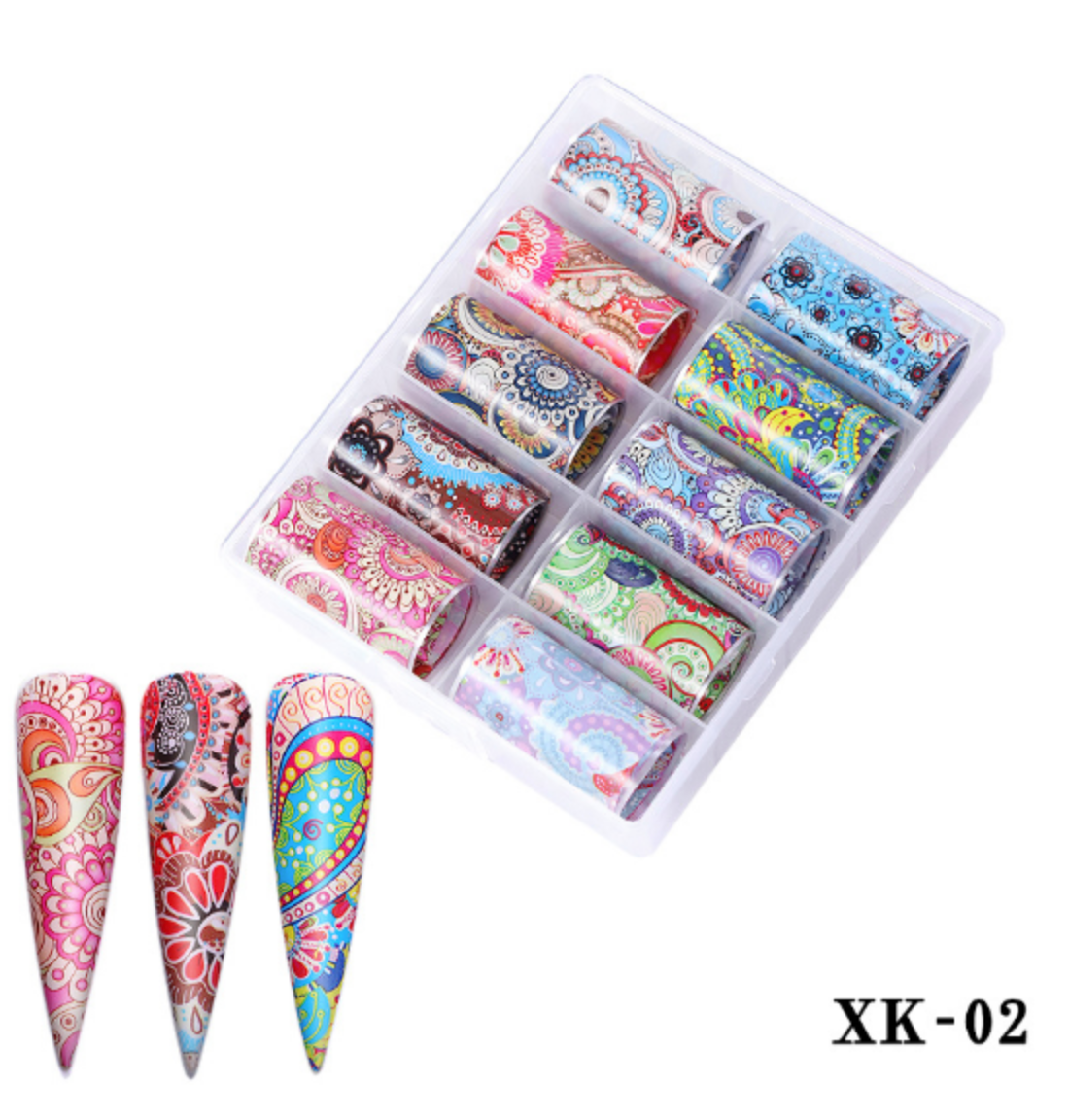 Nail art foil paper 10pc Fun 2 iSpa