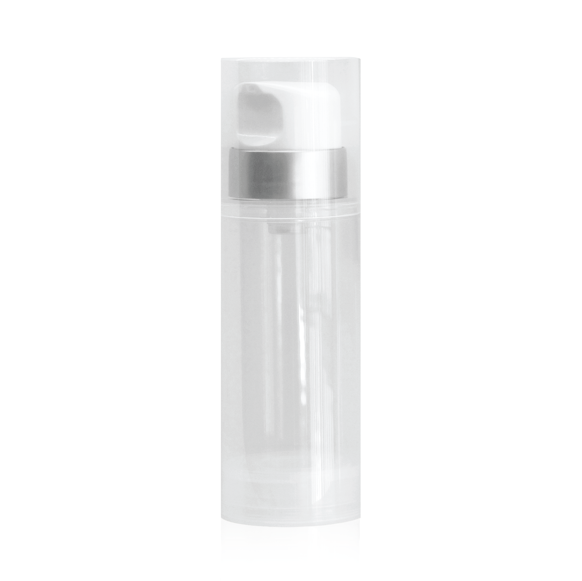 Airless Bottle Clear & Silver 200ml