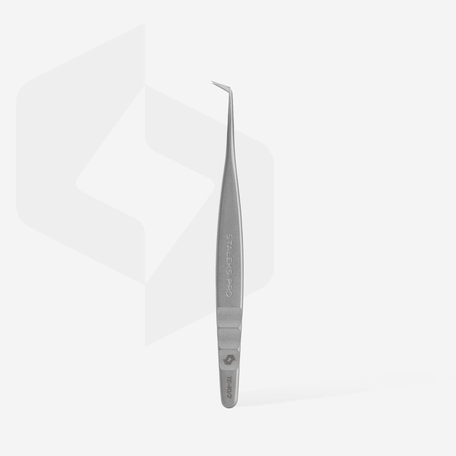 Staleks Professional eyelash tweezers EXPERT 40 TYPE 2 (L-shaped, 70′)