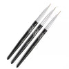 3pc Black Heart Striping brush set