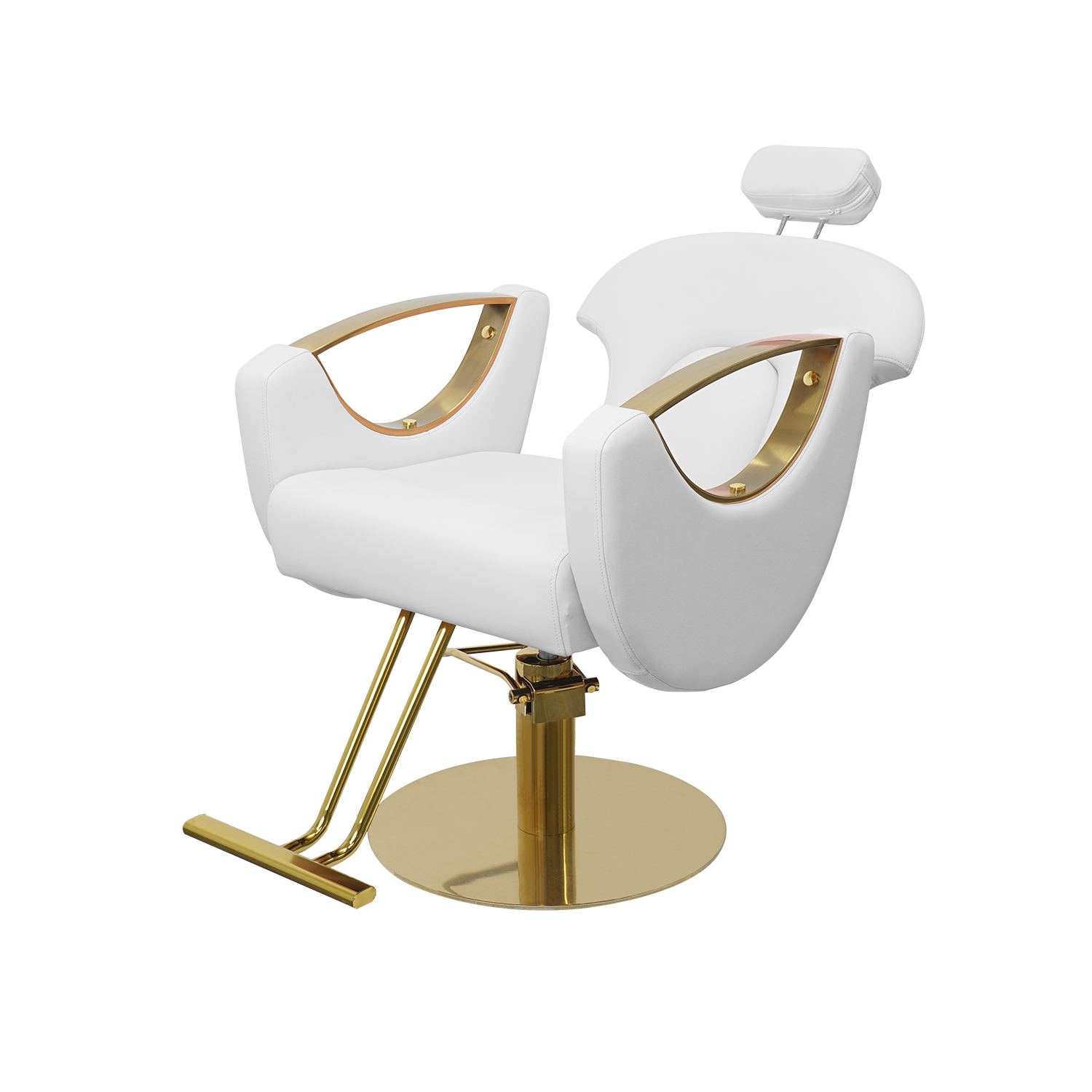 Supreme stylist & brow chair - Reclining | White & Gold