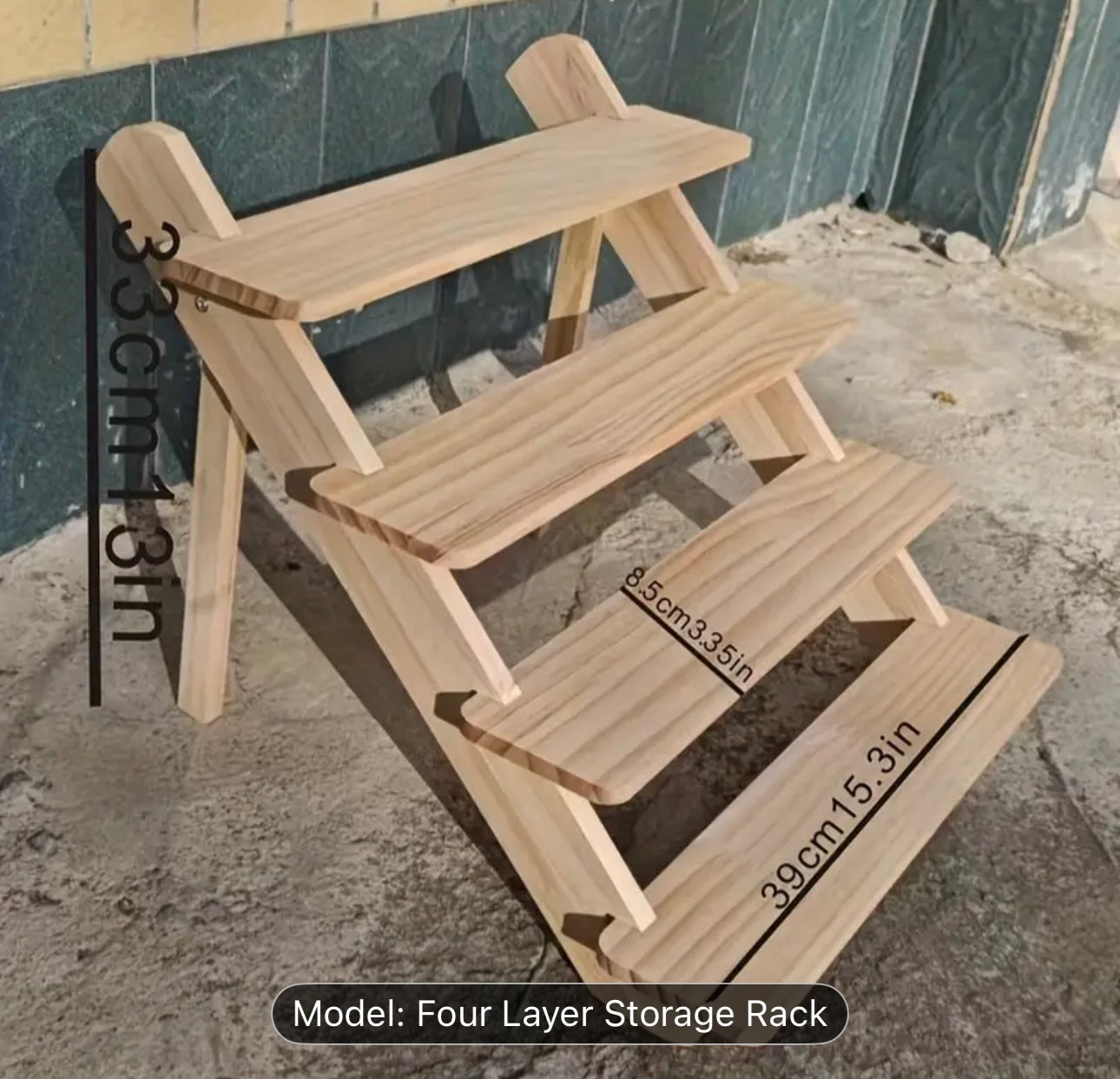 4 tier wooden stand New - DEMO