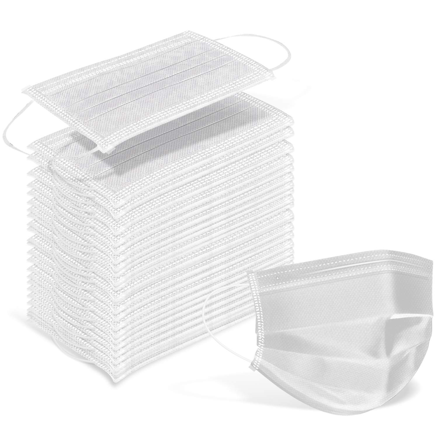 White Disposable Face Masks 50pc