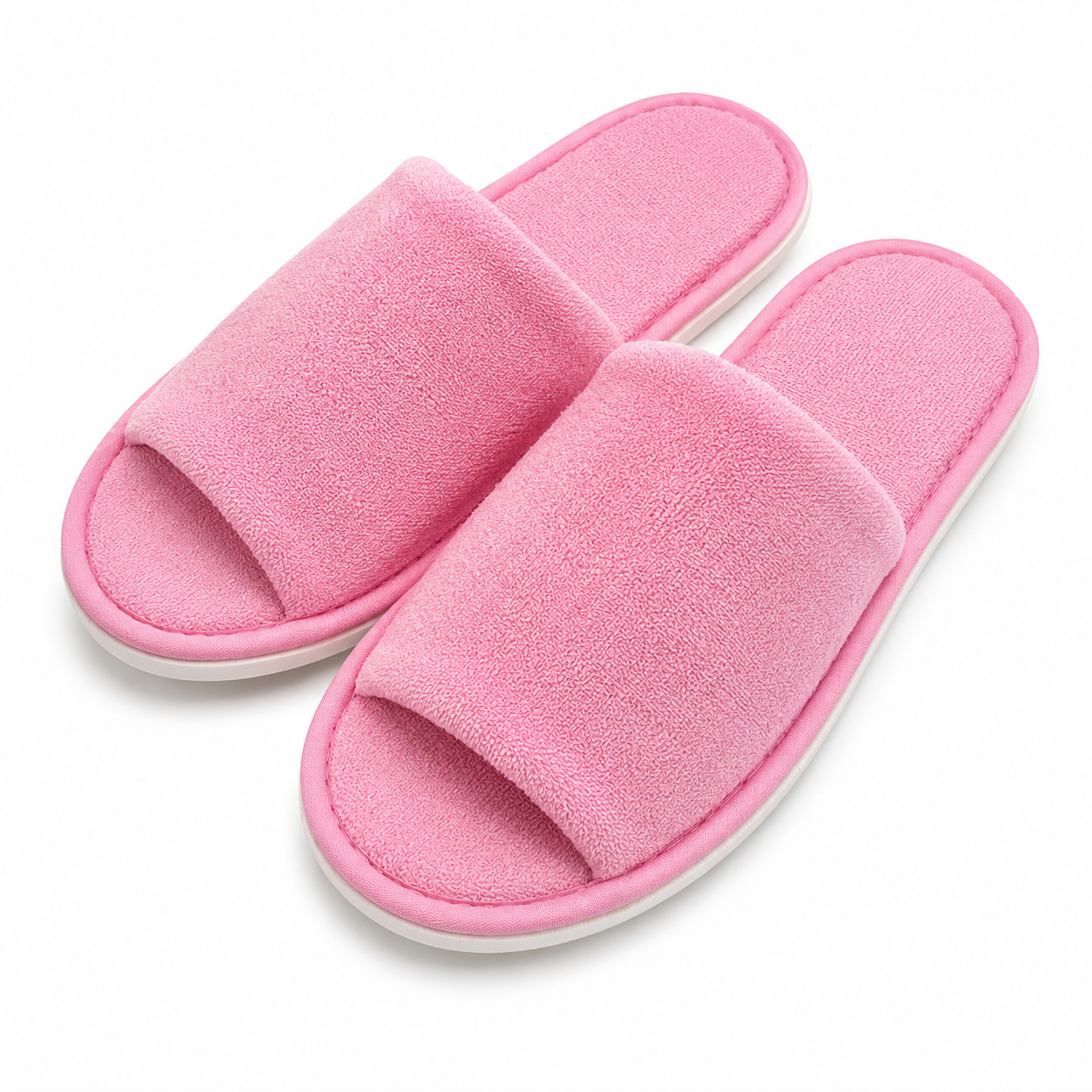 Disposable Pink Open Toe Slippers