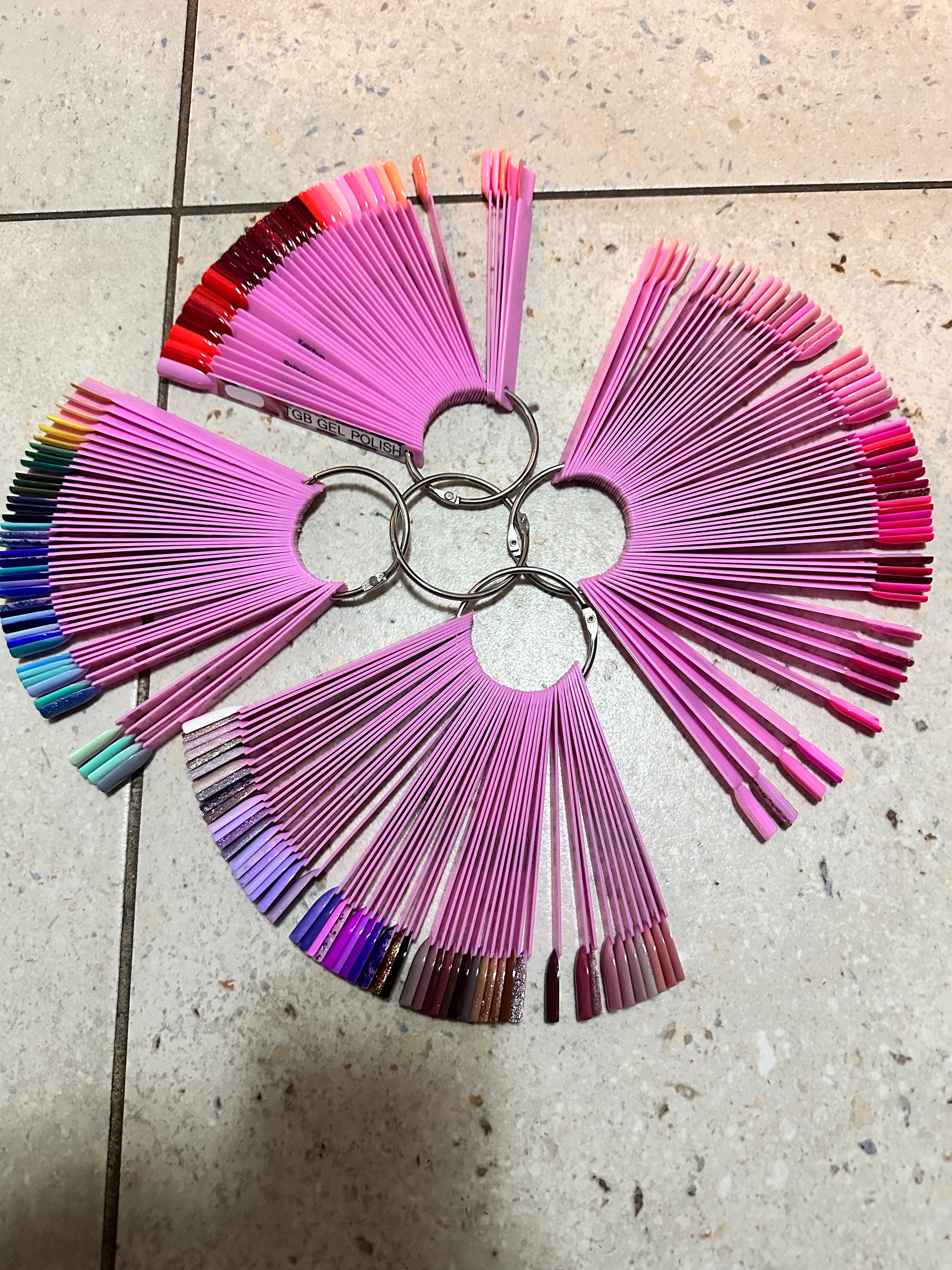 Large gelbottle colour chart (gel polish) DEMO