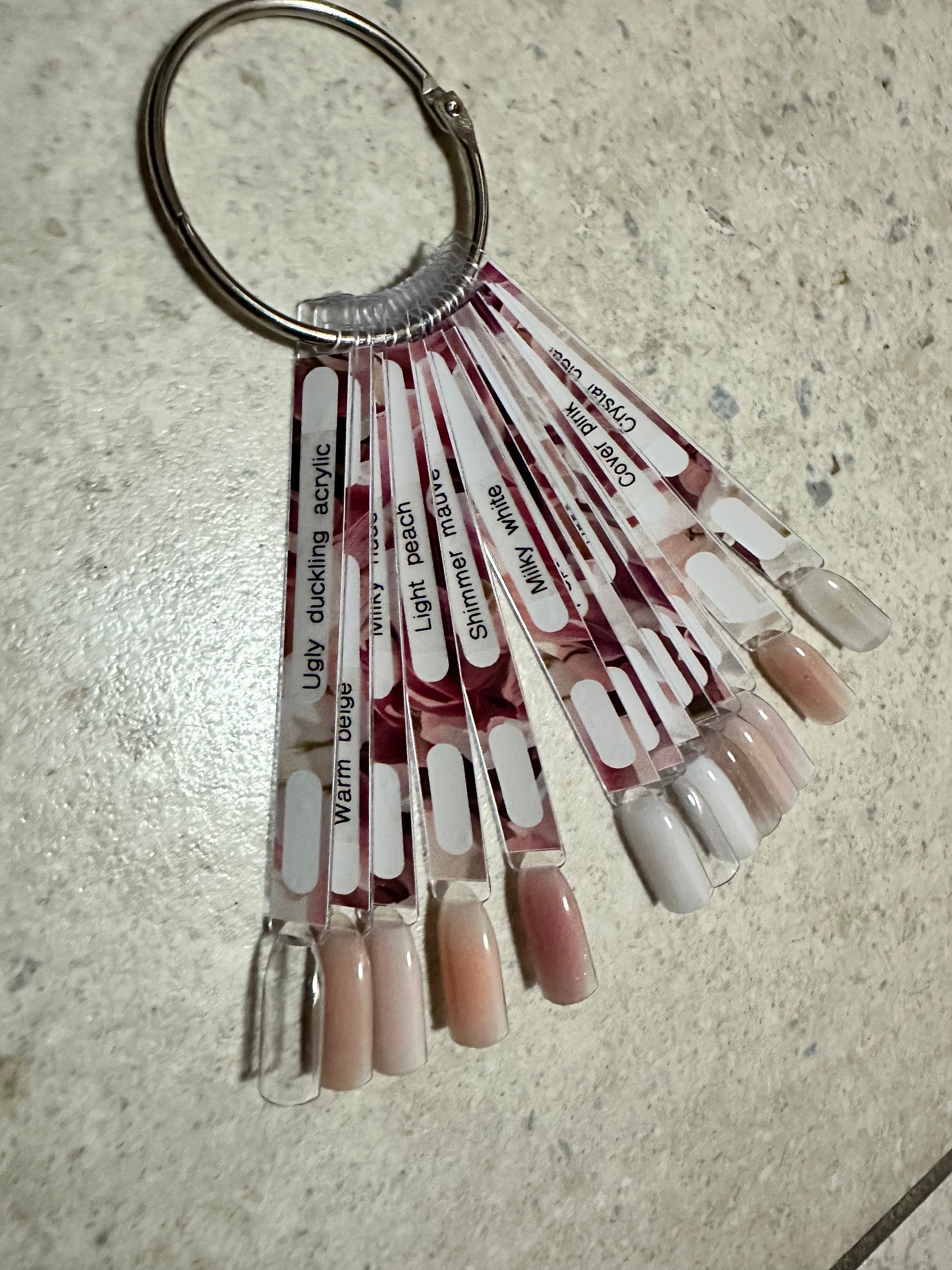 Ugly duckling acrylic powder chart - DEMO