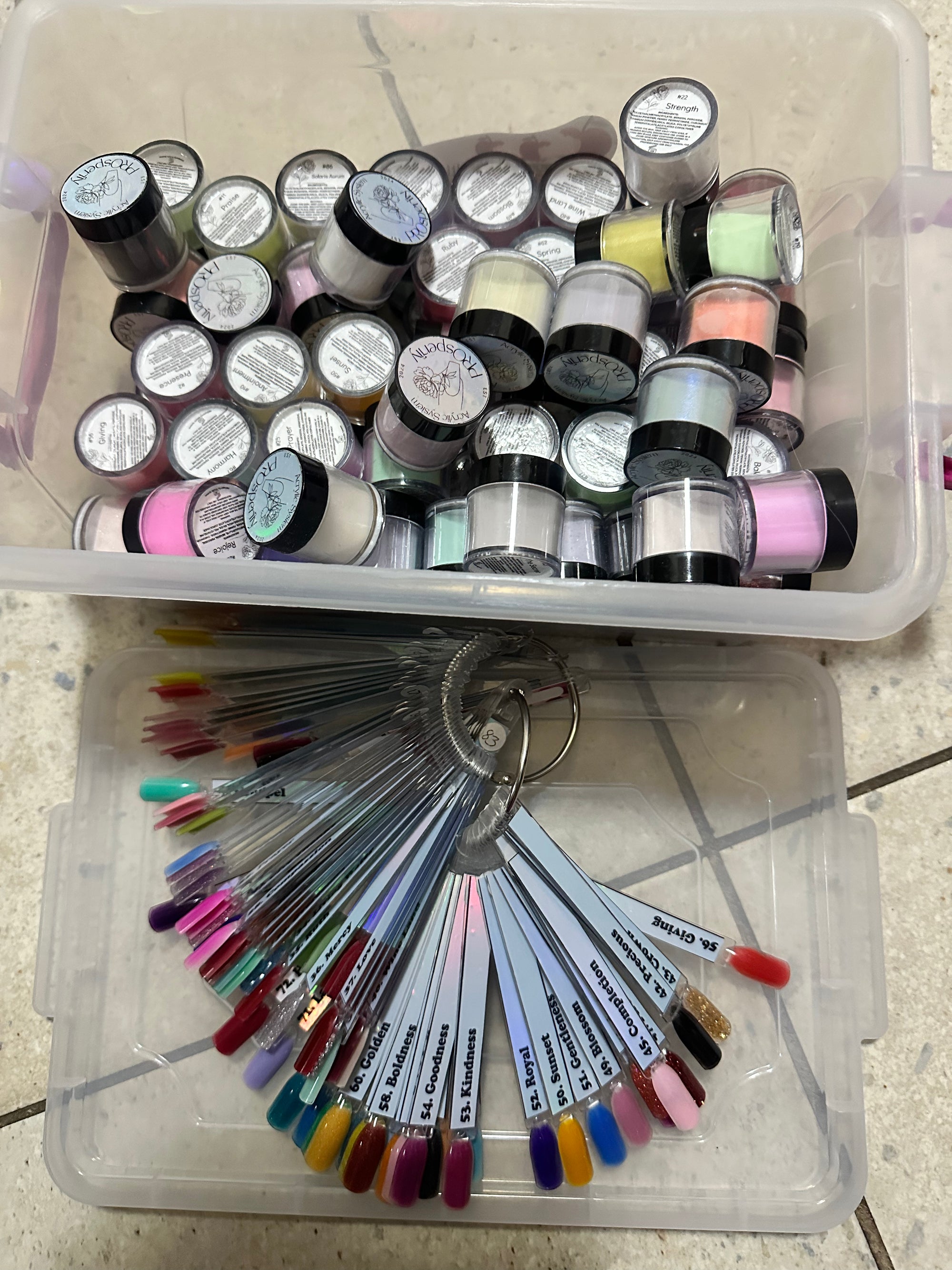 84 Acrylic powders + chart DEMO