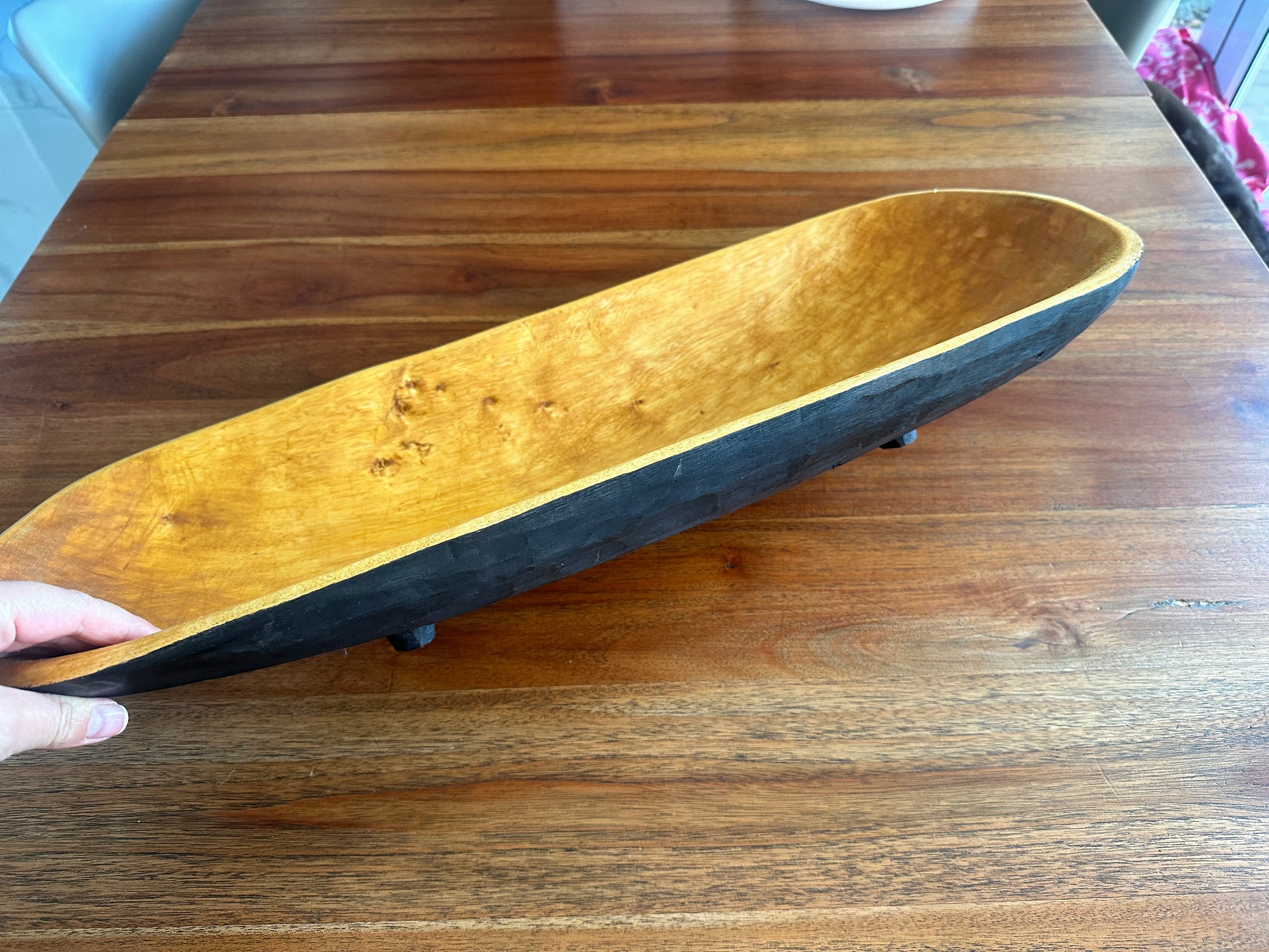 Large solid wooden bowl DEMO