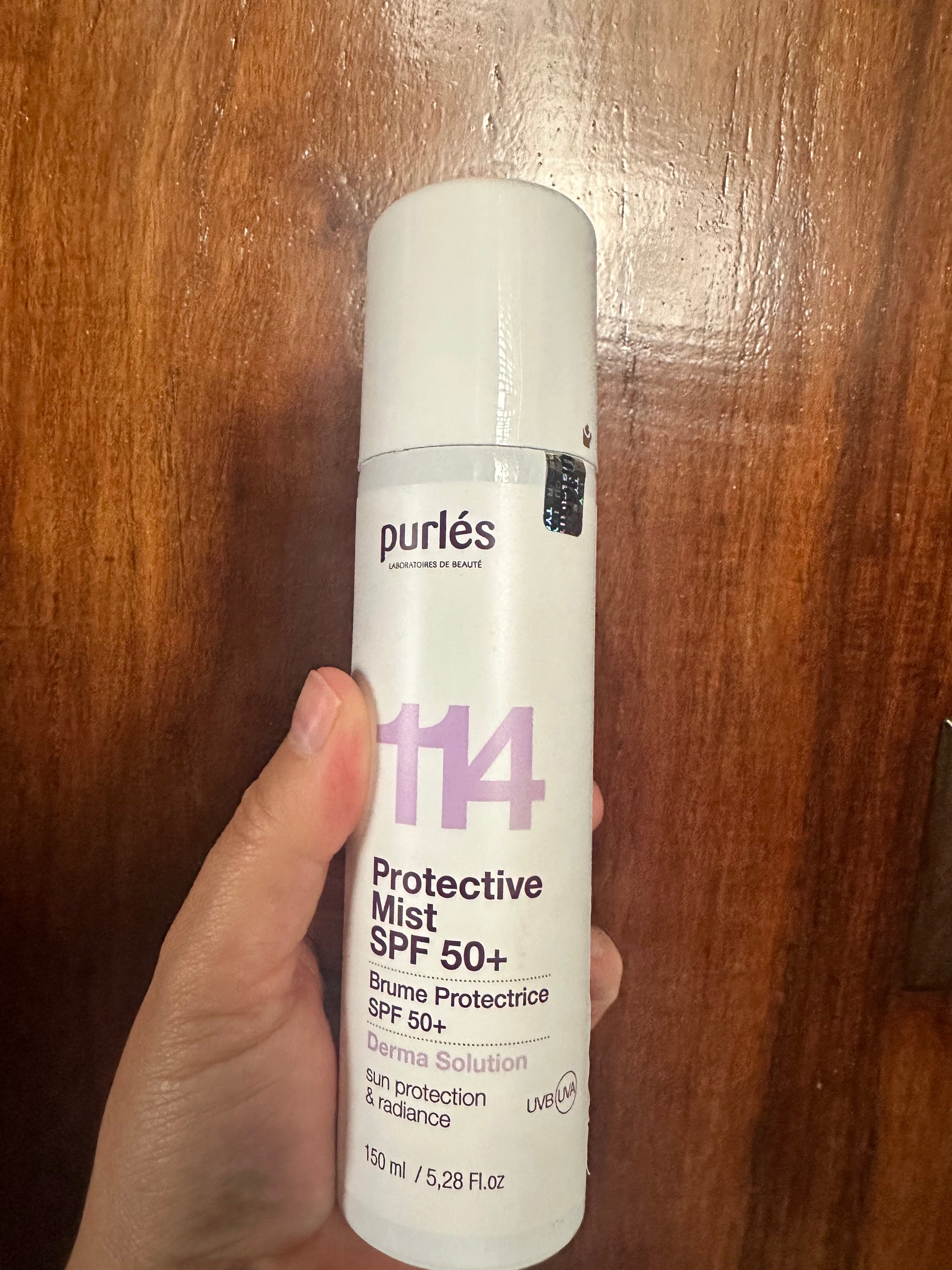 Purlés SPF 50 spray demo