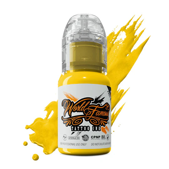 World Famous Tattoo Ink | Canary Yellow 15ml