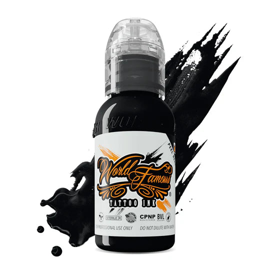 World Famous Tattoo Ink | Pitch Black 30ml