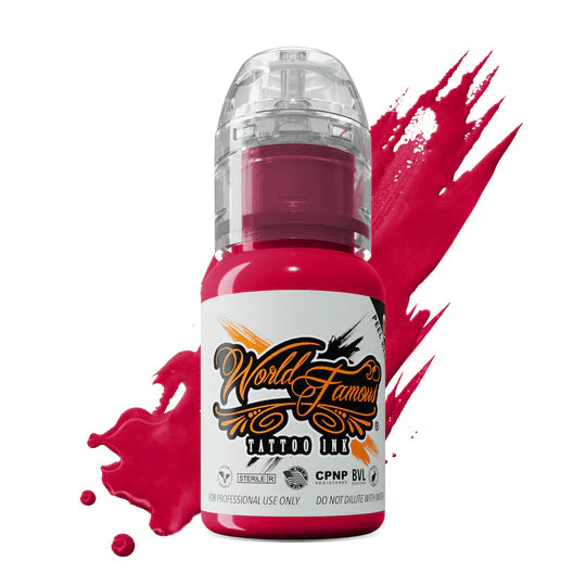 World Famous Tattoo Ink | Rose Red 15ml