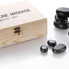 Professional hot stone set with wooden storage box | 36pc