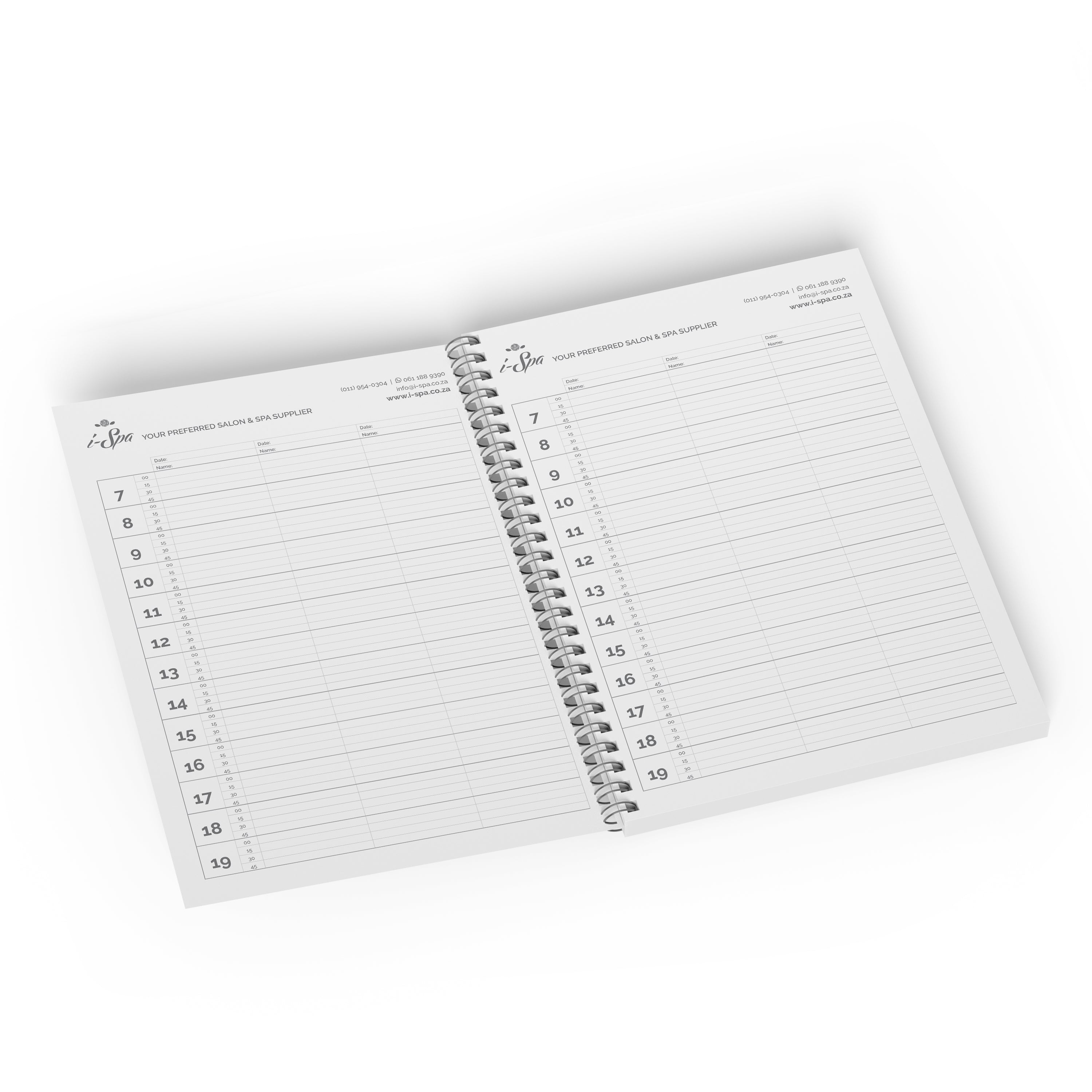 iSpa A4 Appointment Book iSpa