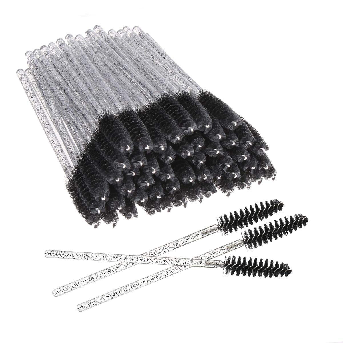 Black Mascara wands with glitter handle | 50pc