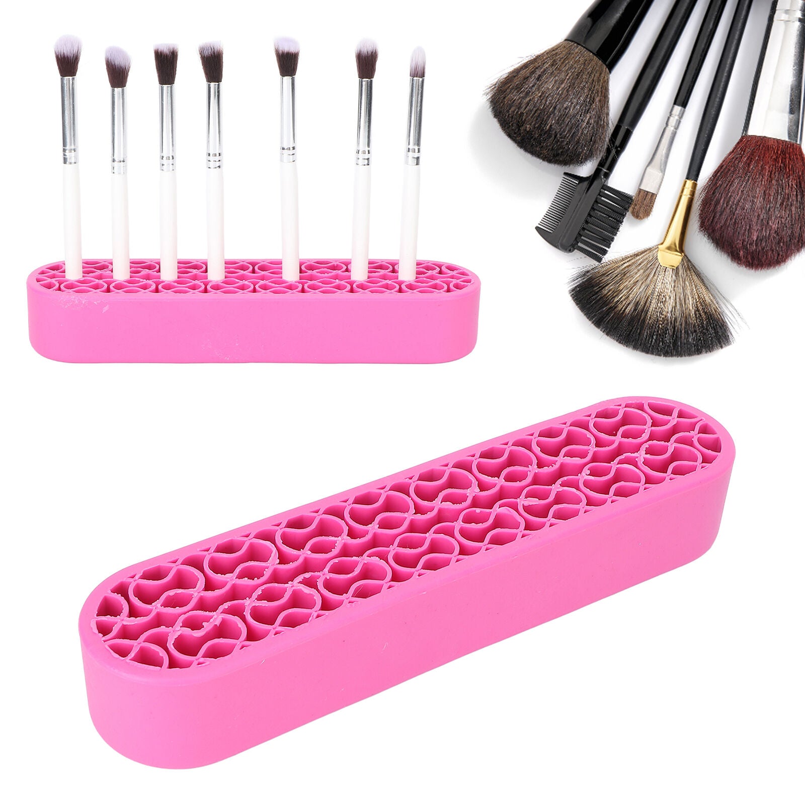 Pink Rubber Brush Stand