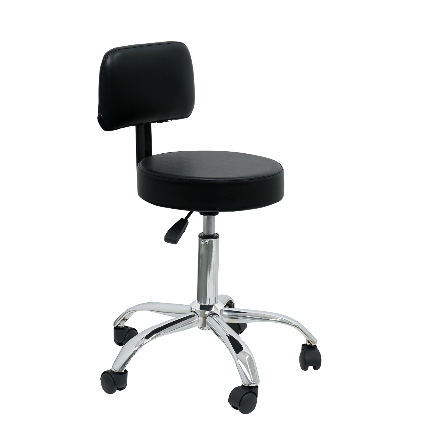 Pro stool with Back Rest | Black