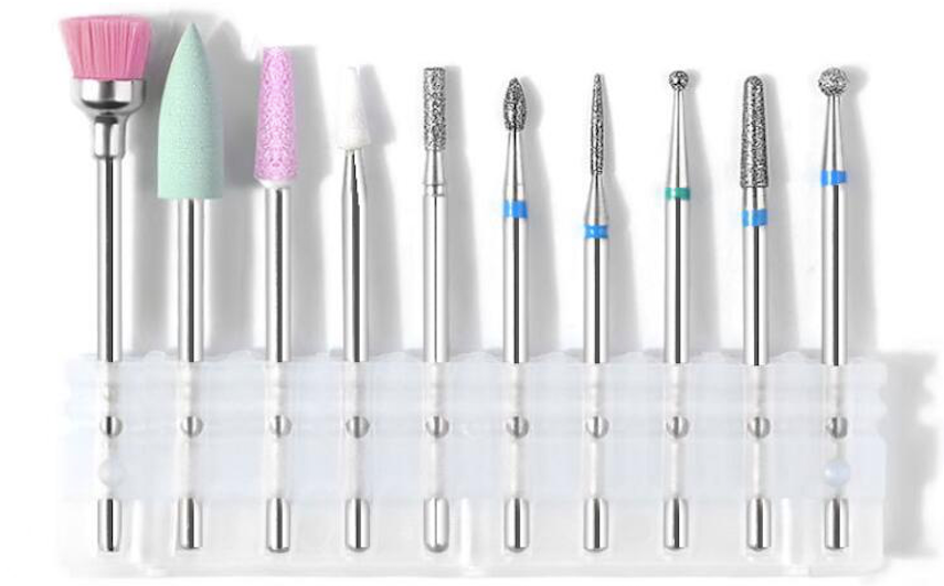 10pc High Quality Drill bit set for electric nail files - Set #1