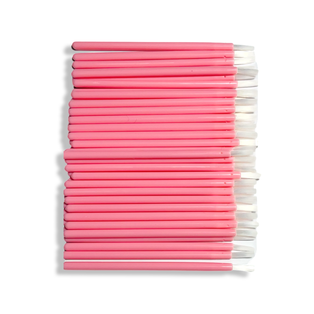 Pink disposable application brushes