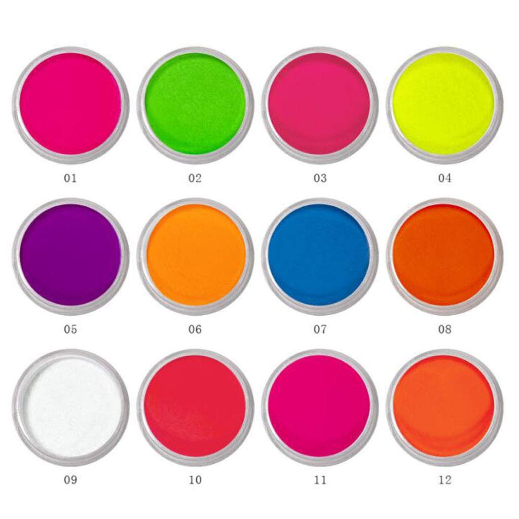 Neon Nail art Pigments | 12pc Set