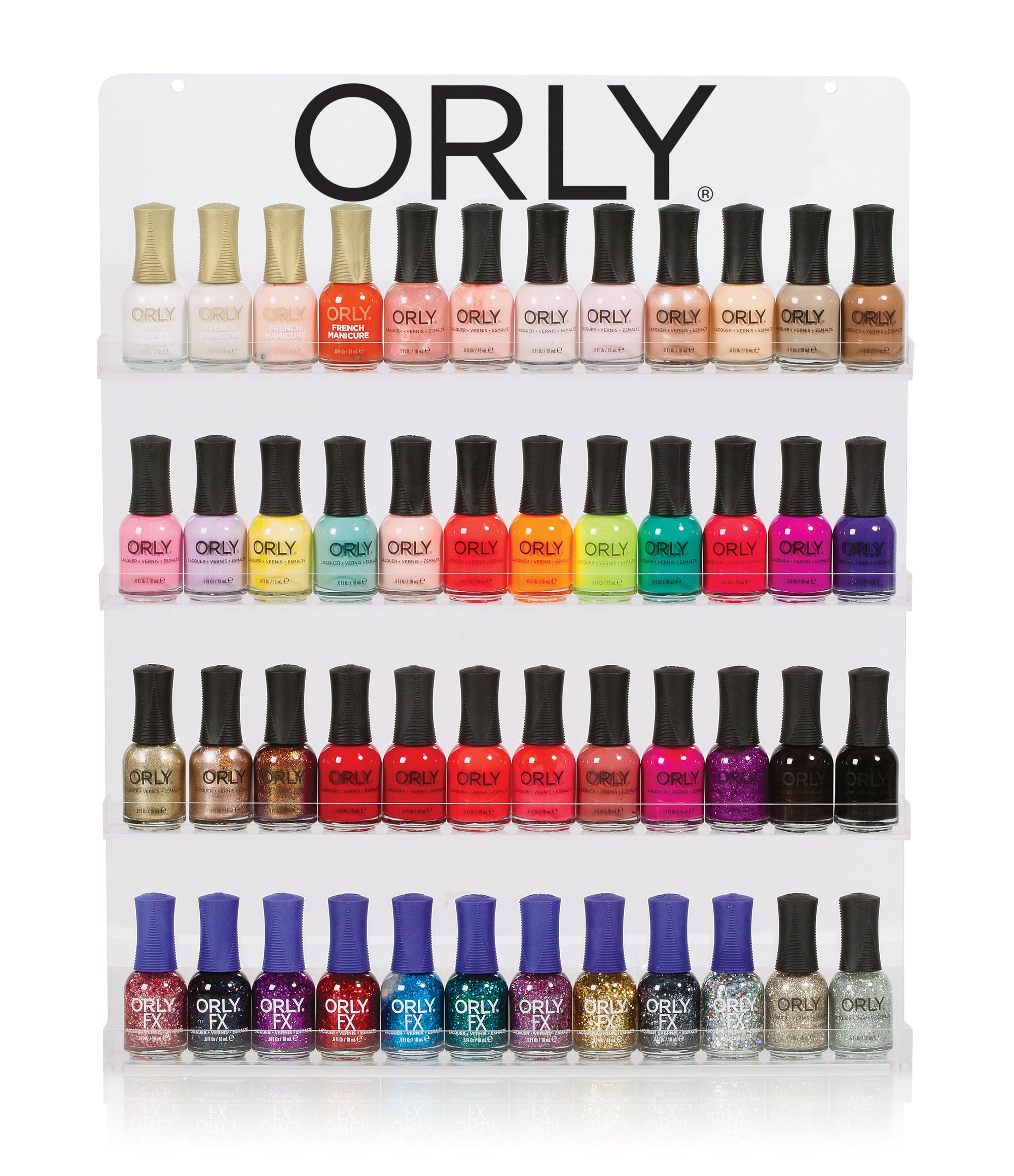 ORLY Acrylic 48pc Wall Display Unit only