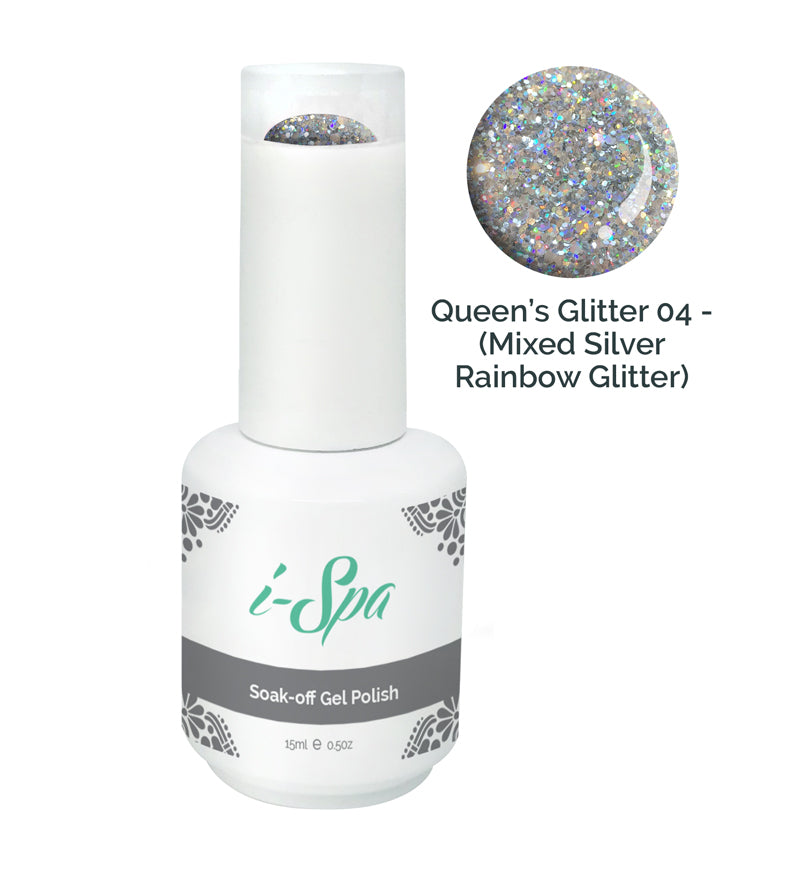 Queen’s glitter 04 - (Mixed Silver rainbow glitter)