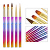 Rainbow Metallic 5pc Art Brush set