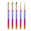 Rainbow Metallic 5pc Art Brush set