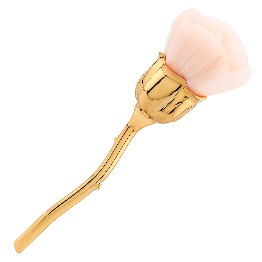 Gold Rose Dusting Brush with long stem