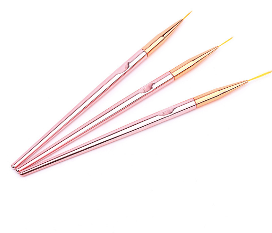 Rose Gold striping brush set | 3pc