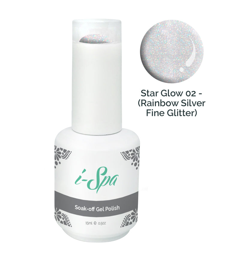 Star Glow 02 - (Rainbow silver fine glitter)