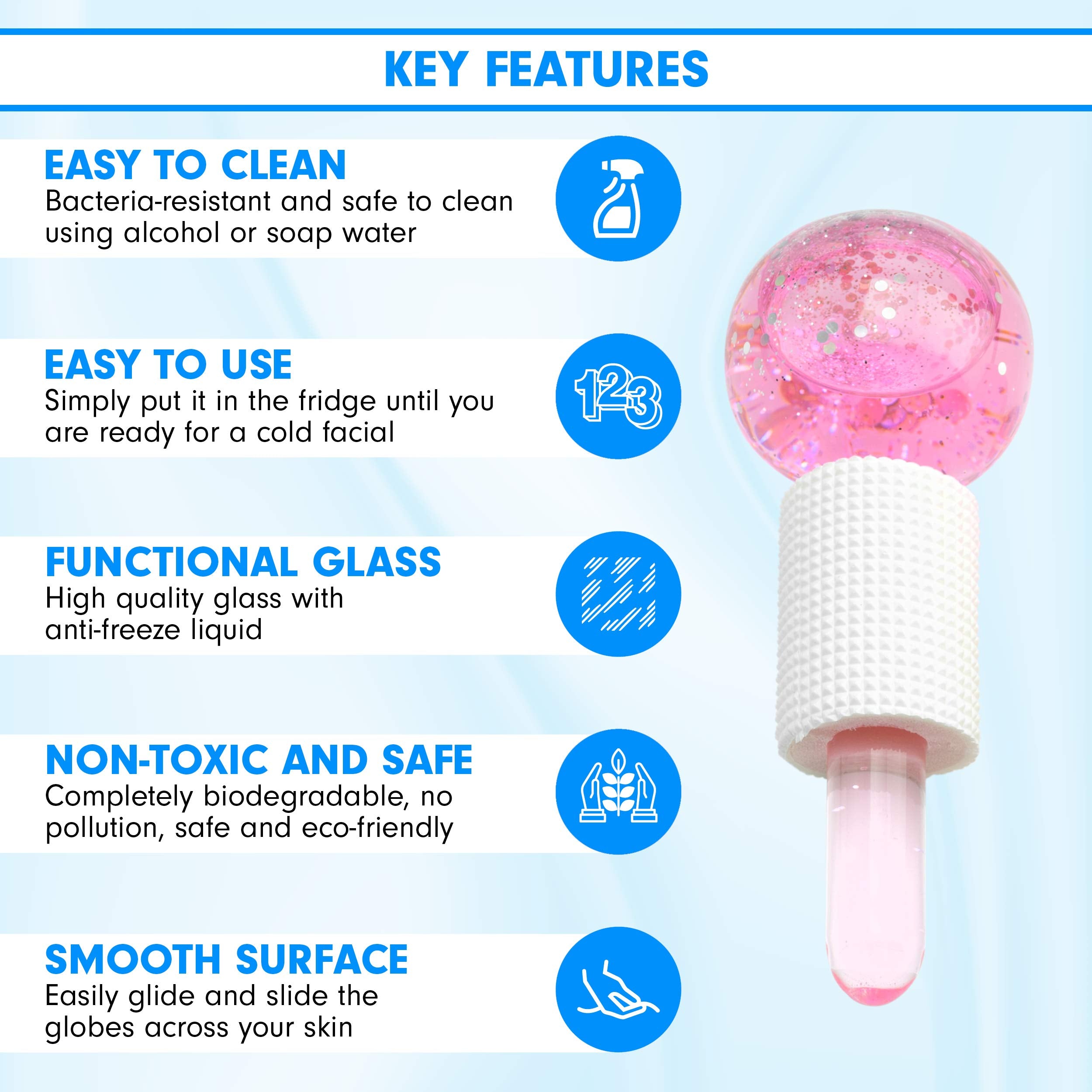 Pink Ice Globes | 2pc Set – i-Spa